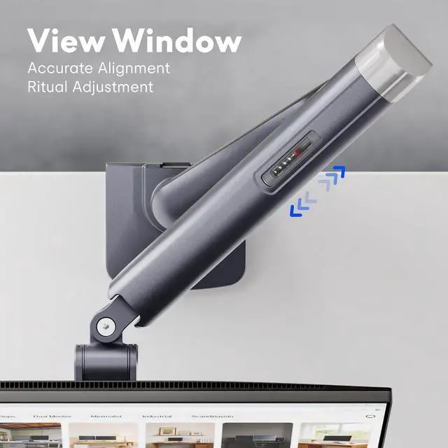 Alt view image 7 of 7 - Single Monitor Arm, Premium Aluminum Monitor Desk Mount Fits Screen up to 39 Inches, Fully Adjustable Monitor Stand with C-Clamp & Grommet Base, Holds 6.61 to 26.46 lbs, Gun Gray