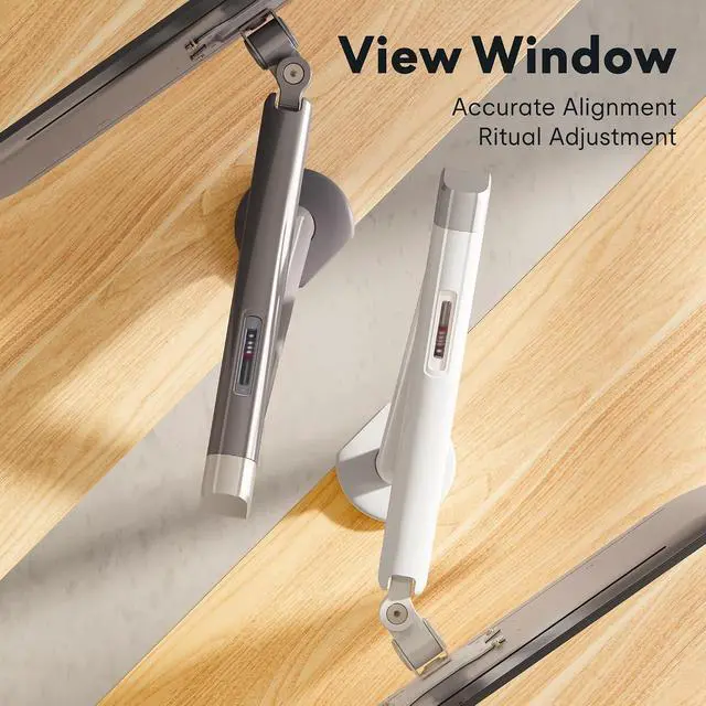 Alt view image 4 of 7 - Single Monitor Arm, Premium Aluminum Monitor Desk Mount Fits Screen up to 35 Inches 19.84 lbs, Fully Adjustable Monitor Stand with C-Clamp & Grommet Base for Home Office, White