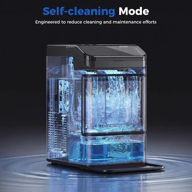 Alt view image 4 of 7 - Nugget Ice Maker Countertop, 38lbs Per Day Portable Ice Machine, 8 Mins Fast Ice Making, Self-Cleaning, Pebble Ice Making for Home, Party, Camping