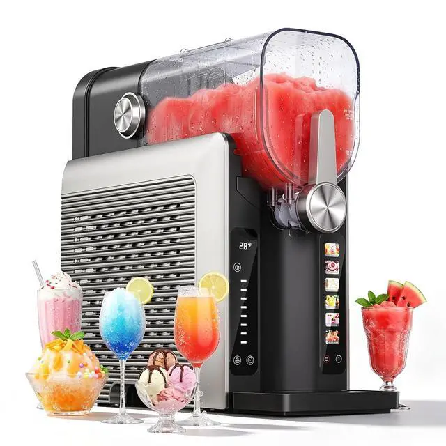 Alt view image 2 of 7 - 1.6L Slushie Machine & Soft Serve Ice Cream Maker with Rapid Freezing, Frozen Drink Machine, Slushie Maker, Margarita Machine for Home