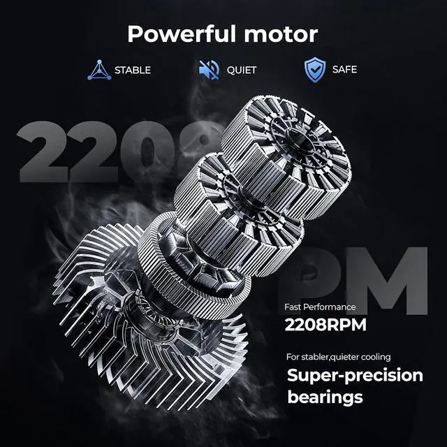 Alt view image 7 of 7 - Tower Fan for Home,36" Standing Floor Fan with Remote LED Touchscreen,Wide Oscillating Fan,Quiet Home Fan,26 ft/s High Velocity,4 Speeds,4 Modes,8H Timer