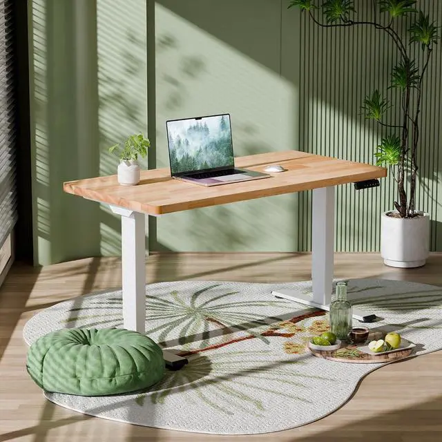 Alt view image 2 of 7 - 71"x30" Solid Rubberwood Workbench Top, Heavy Duty Butcher Block Desktop for Garage Workbench, Standing Desk, Office Table, Washer Dryer Countertop, DIY Projects, Natural Hevea Wood Slab