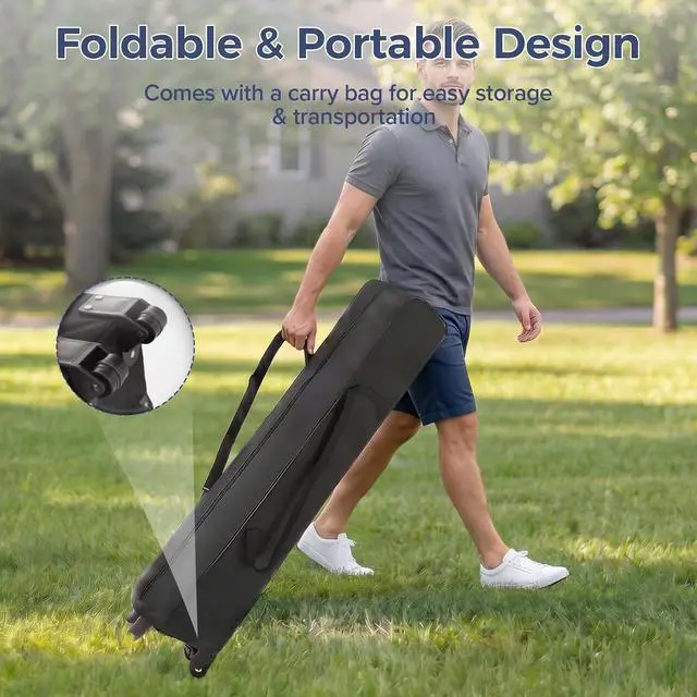 Alt view image 6 of 7 - 10x10 Pop Up Canopy Tent with 99% UV Blocking, Easy Setup Outdoor Shelter for Patio, Garden, Beach, Includes Sandbags and Stakes, White