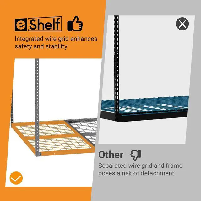 Alt view image 4 of 7 - 4ftx8ft Overhead Garage Storage Rack, Heavy-Duty Metal Garage Ceiling Storage Rack, 22''-40" Adjustable Ceiling Drop-Down, 750 lb. Loading Weight Capacity, Hammertone