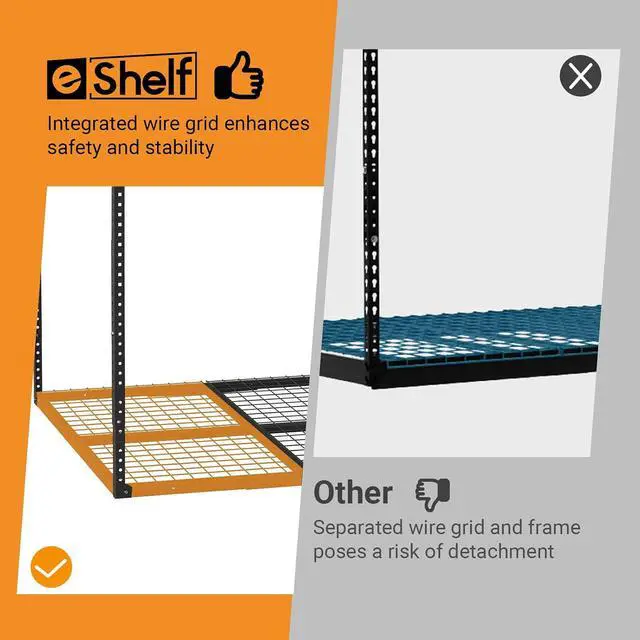 Alt view image 4 of 7 - 3x6ft Overhead Garage Storage Rack, Heavy Duty Metal Ceiling Shelf, 22'' to 40" Adjustable Dropdown, 450lbs Loading Weight Capacity, Black