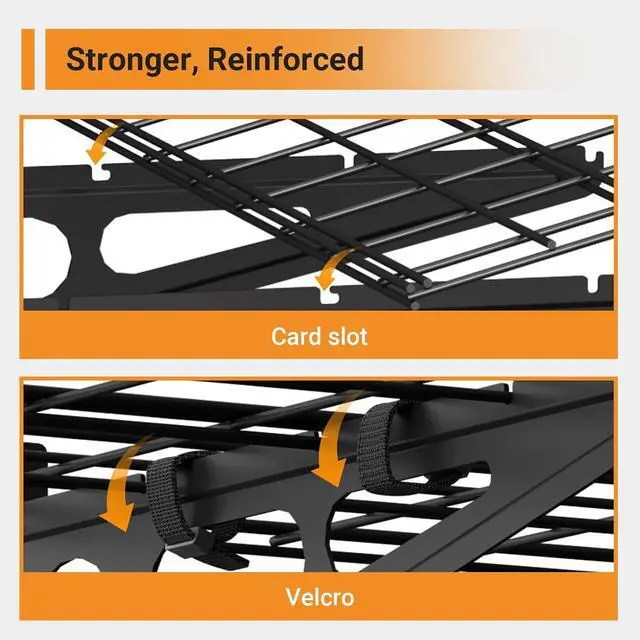 Alt view image 3 of 7 - 2x6 ft Garage Shelving, 2-Pack Wall-Mounted Shelves for Garage, Kitchen, Pantry Storage, 800 lbs Total Load Capacity Gargae Wall Shelving, Black