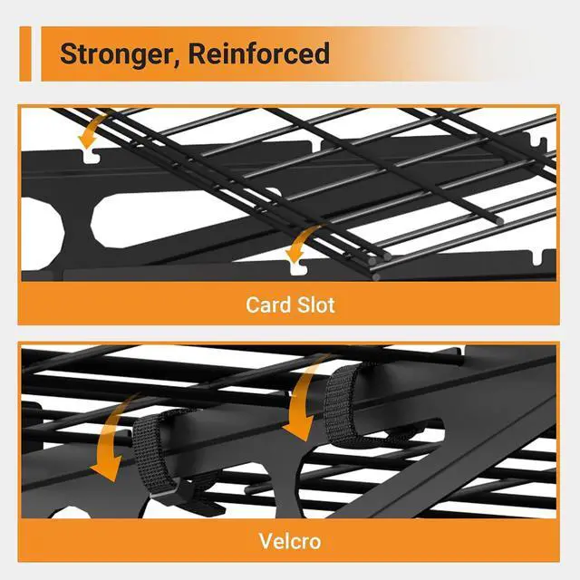 Alt view image 3 of 7 - 2x4 ft Garage Shelving, 2-Pack Wall-Mounted Shelves for Garage, Kitchen, Pantry Storage, 400 lbs Total Load Capacity Wall Shelving, Black