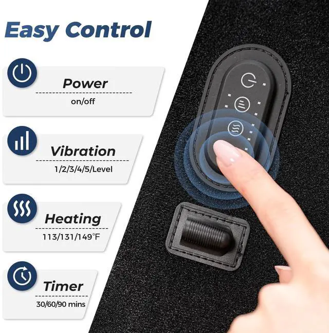Alt view image 6 of 6 - Heated Knee Massager with Heating Pad for Knee Pain Relief, 5 Vibration & 3 Heating Modes, Perfect Holiday Gift for Men & Women