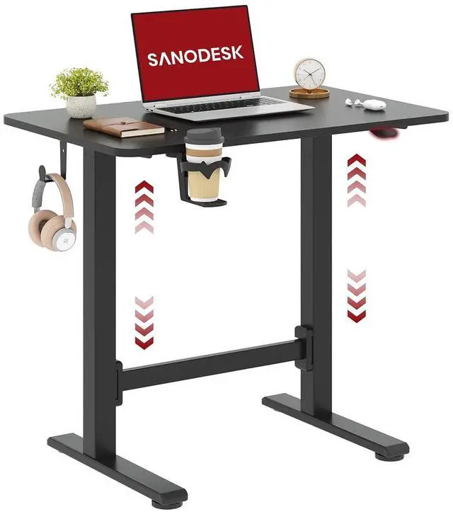 Main image of Mobile Workstation Standing Desk with Gas-Spring Lift, Rolling Desk 32x20''Adjustable Height, One-Piece Desktop WorkstationWalking Pad & Treadmill Compatible, Portable Home Office