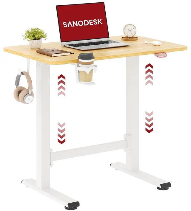 Main image of Mobile Workstation Standing Desk with Gas-Spring Lift, Rolling Desk 32x20''Adjustable Height, One-Piece Desktop WorkstationWalking Pad & Treadmill Compatible, Portable Home Office