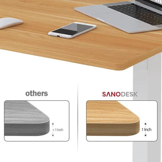 Alt view image 4 of 7 - Whole-Piece Particle Board Table Top for Standing Desk and Home Office Desk DIY, 48x24x1 Inch Maple Desk Top