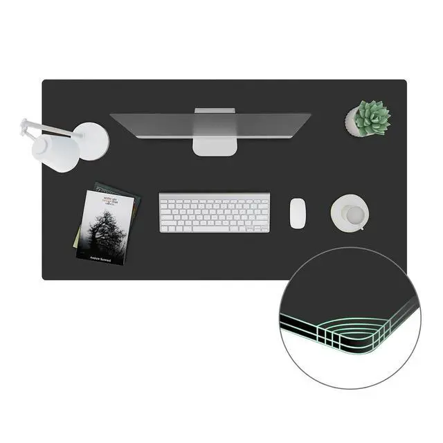 Alt view image 7 of 7 - Whole-Piece Particle Board Table Top for Standing Desk and Home Office Desk DIY, 48x30x1 Inch Black Desk Top