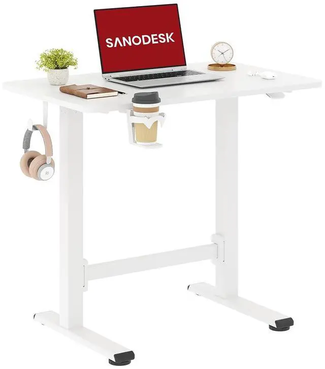 Main image of Mobile Workstation Standing Desk with Gas-Spring Lift, Rolling Desk 32x20''Adjustable Height, One-Piece Desktop WorkstationWalking Pad & Treadmill Compatible, Portable Home Office