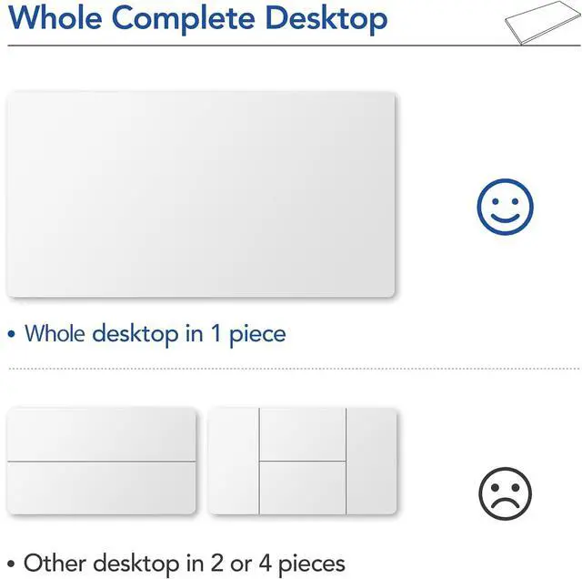 Alt view image 2 of 7 - Whole-Piece Particle Board Table Top for Standing Desk and Home Office Desk DIY, 60x24x1 Inch White Desk Top