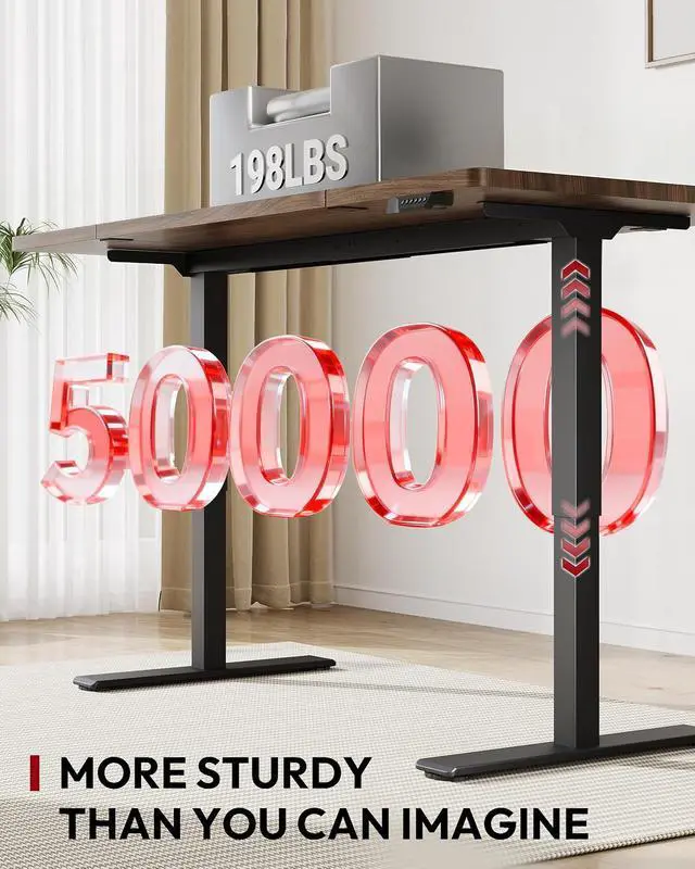 Alt view image 6 of 7 - Dual Motor Electric Standing Desk 71 x 32 Inches, Height Adjustable Sit Stand Desk with Large Splice Board for Home Office, Computer Workstation, Study & Gaming, Black Frame/Black Walnut Top