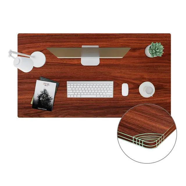 Alt view image 7 of 7 - Whole-Piece Particle Board Table Top for Standing Desk and Home Office Desk DIY, 48x30x1 Inch Mahogany Desk Top
