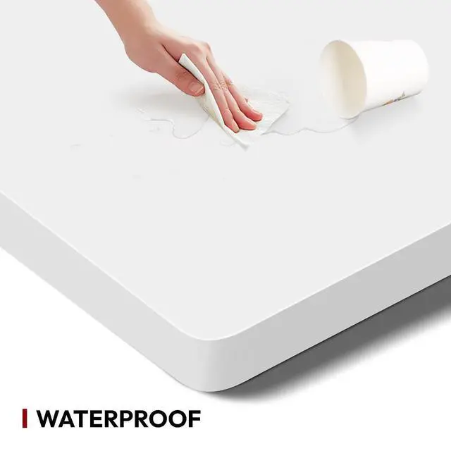 Alt view image 5 of 7 - Universal Tabletop 40"x24"x1" Thickness One-Piece Table Top Rectangular Particle Board for Standing Desk and Home Office Countertop DIY,White Desk Top