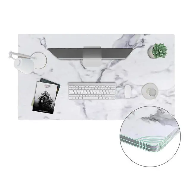 Alt view image 7 of 7 - Whole-Piece Particle Board Table Top for Standing Desk and Home Office Desk DIY, 48x24x1 Inch Marble Grey Desk Top