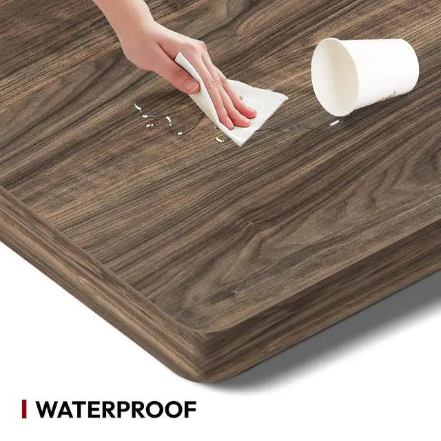 Alt view image 4 of 7 - Universal Tabletop 48"x24"x1" Thickness One-Piece Table Top Rectangular Particle Board for Standing Desk and Home Office Countertop DIY,Walnut Veneers Desk Top