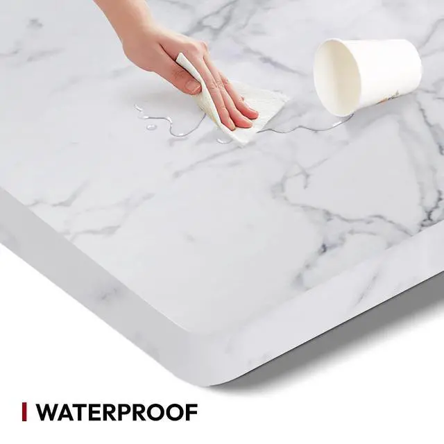 Alt view image 5 of 7 - Universal Tabletop 48"x24"x1" Thickness One-Piece Table Top Rectangular Particle Board for Standing Desk and Home Office Countertop DIY,Marble Grey Desk Top