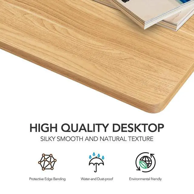 Alt view image 6 of 7 - Whole-Piece Particle Board Table Top for Standing Desk and Home Office Desk DIY, 55x28x1 Inch Maple Desk Top