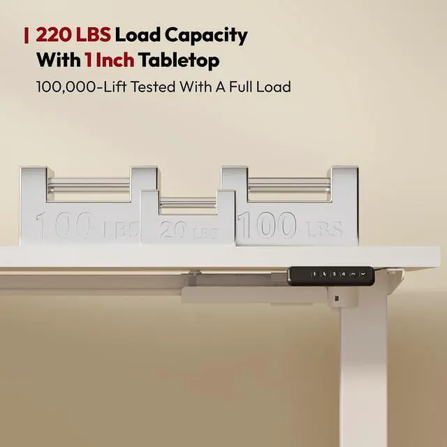 Alt view image 6 of 7 - L Shaped Standing Desk Adjustable Height, Electric Corner Standing Desk, 63 x 55 inch Sit Stand Computer Table with Splice Board, White