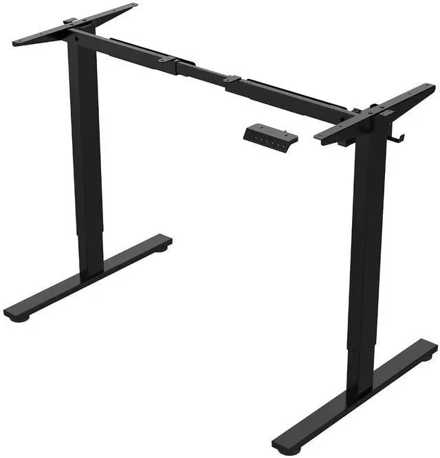Main image of Single Motor 2 Stage Electric Height Adjustable Standing Desk Frame Heavy Duty 176lbs Load Capacity for Home Office (Black Frame Only)