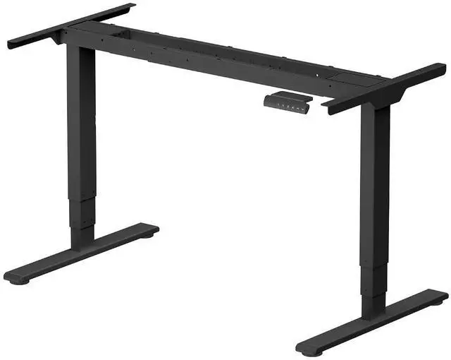 Main image of Dual Motor 3 Stage Electric Height Adjustable Standing Desk Frame Heavy Duty 220lbs Load Capacity for Home Office (Black Frame Only)