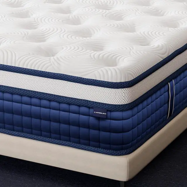 Alt view image 2 of 7 - 10'' Twin Mattress, Cooling Gel Memory Foam & 9 Layer Hybrid Mattress, 7-Zones Pocket Spring, Medium Firm Bed, Motion Isolation, Comfort Twin Size Mattress in a Box