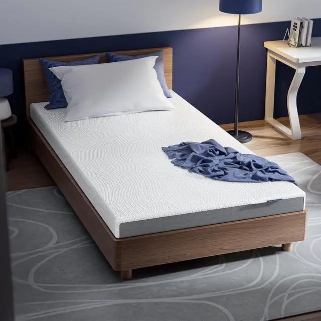 Alt view image 2 of 7 - Cooling Mattress Topper Twin Size 2 Inch, Cooling Gel & Bamboo Charcoal Memory Foam Mattress Topper for Back Pain Relief, Firm Dual-Layer Foam Bed Pad with Removable Cover College Dorm