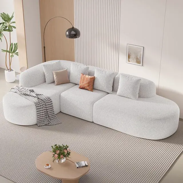 Main image of 114 Inch Boneless Couches for Living Room,Modern Modular Sectional Sofa with Chaise,L-Shape Cloud Sectional Couch,No Assembly Required,Beige