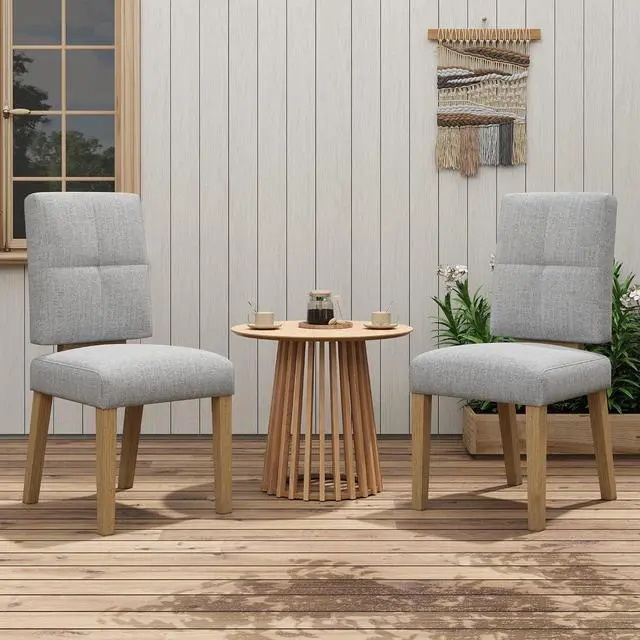 Alt view image 7 of 7 - Wooden Dining Chairs Set of 4, Dining Room Chairs with Wood Legs, Cloud-Like Cushion & Reinforcement Structure Design for Kitchen/Living Room/Restaurant, Easy Assembly