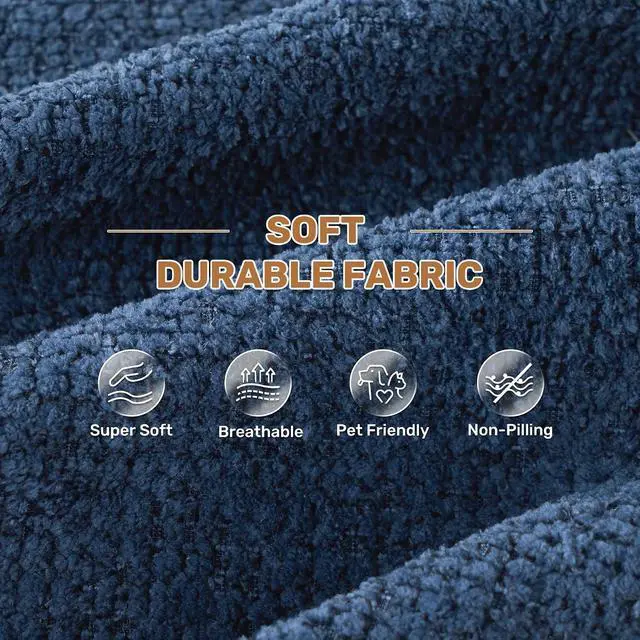 Alt view image 6 of 7 - 114 Inch Boneless Couches for Living Room,Modern Modular Sectional Sofa with Chaise,L-Shape Cloud Sectional Couch,No Assembly Required,Dark Blue