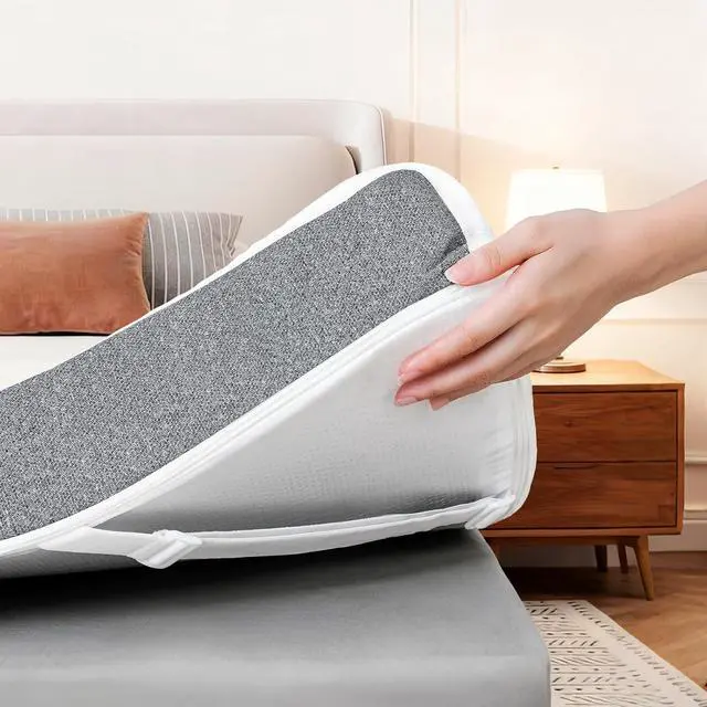 Main image of Firm Cooling Mattress Topper King Size 4 Inch, Cooling Gel & Bamboo Charcoal Memory Foam Mattress Topper for Back Pain Relief, Dual-Layer Foam Bed Pad with Removable Cover
