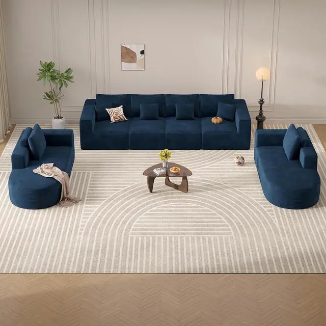 Main image of Living Room Furniture Sets,Modern U Shaped Modular Sectional Sofa,Convertible Cloud Couches for Living Room,Comfy 4 Seater with 2 Chaise Furniture Set, Boneless Couch Sofa,1 PCS
