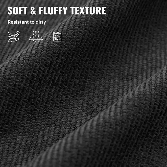 Alt view image 7 of 7 - 77in Modern Small Cloud Loveseat Sofa, No Assembly Required Boneless Love Seat Couches Includes 2 pcs Pillows for Living Room, Bedroom, Apartment-Black