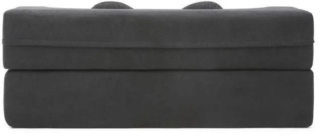 Alt view image 5 of 7 - King Size Sofa Bed, 76 Inch Convertible Futon Boneless Couch, 2-in-1 Loveseat Sleeper Sofa with 2 Pillow, Modern Velvet Fabric Floor Couch Bed for Living Room, No Assembly Required (Black)