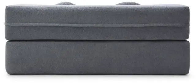 Alt view image 5 of 7 - King Size Sofa Bed, 76 Inch Convertible Futon Boneless Couch, 2-in-1 Loveseat Sleeper Sofa with 2 Pillow, Modern Velvet Fabric Floor Couch Bed for Living Room, No Assembly Required (Grey)