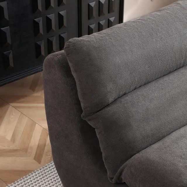 Alt view image 5 of 7 - Comfy Reading Chair for Adults with Ottoman, Cloud Bean Bag Chair Sofa, Boneless Single Seat Lounge Couch with High Density Foam, Deep Seat Floor Sofa for Living Room Bedroom (Gray)