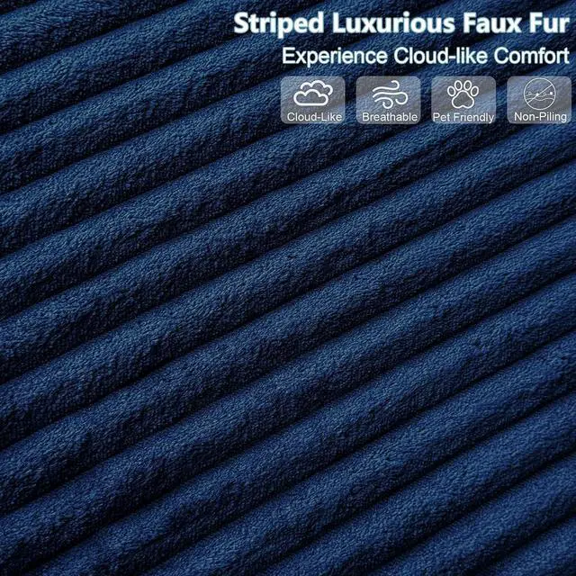 Alt view image 6 of 7 - 96" Boneless Couches for Living Room,Cloud Sectional Couch with L-Shape Chaise, Modular Corduroy Memory Foam Sofa with Deep Seat for Apartment, No Assembly Required(Blue,Left-Facing Chaise)