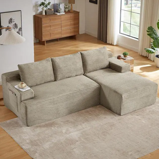 Main image of 95.8" L-Shaped Sectional Couches for Living Room, Cloud Boneless Couch with Deep Seat High Back, Memory Foam Couch for Living Room, Apartment, No Assembly Required