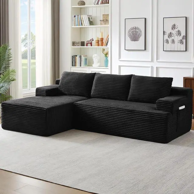 Main image of 95.8" L-Shaped Sectional Couches for Living Room, Cloud Boneless Couch with Deep Seat High Back, Memory Foam Couch for Living Room, Apartment, No Assembly Required