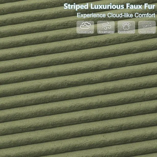 Alt view image 7 of 7 - 96" W Cloud Sectional Couch with Ottoman,Modern U-Shaped Cloud Couch with Deep Seat,Comfy Corduroy 3-Seater Sofa,Memory Foam Sofa for Living Room,No Assembly (Green,Left-Facing Chaise)