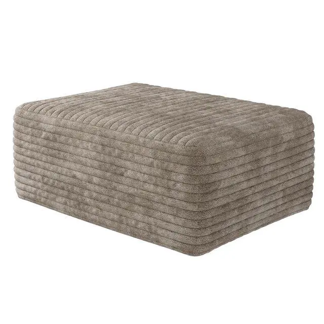 Alt view image 5 of 6 - 37.4" Ottoman Seat, Corduroy Upholstered Deep Seat, Comfy Cloud Couch with Movable Ottoman, DIY Combination, Plush Corduroy, Camel