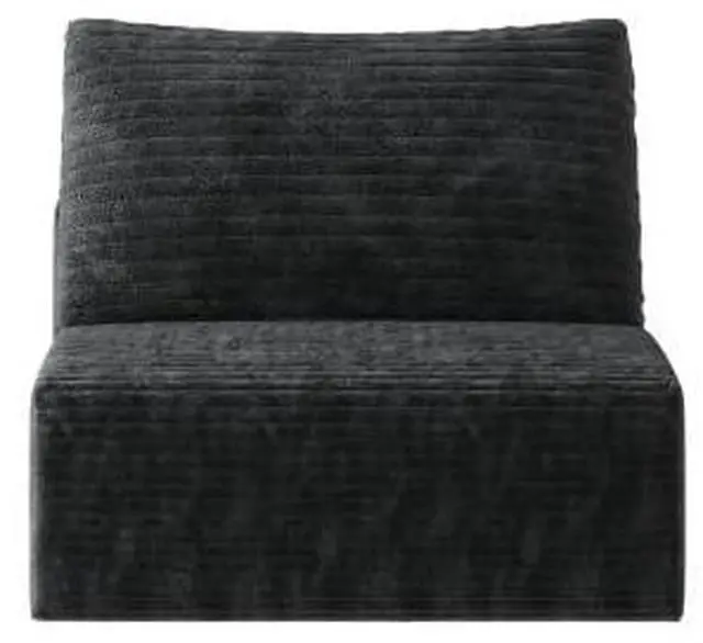 Main image of 27.9" Modular Sectional Sofa, Comfy Corduroy Single Seater Sofa, Compression Cushions for Living Room, No Assembly Required (Black)