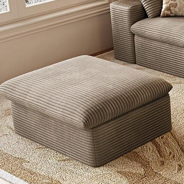 Main image of 39.4" Ottoman Seat, Corduroy Upholstered Deep Seat, Comfy Cloud Couch with Movable Ottoman, DIY Combination, Plush Corduroy, Camel