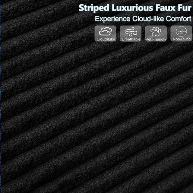 Alt view image 6 of 7 - 71"Oversized Chaise Lounge Chair,Sectional Double Lounge Chaise with Pillows, Upholstered Corduroy Boneless Lounge Chair, Fluffy Modern Loveseat Sleeper Sofa for Living Room or Bedroom (Black)