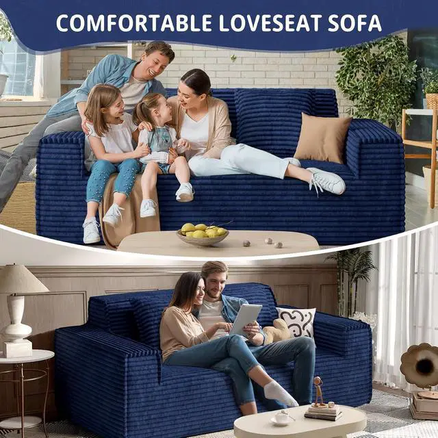 Alt view image 4 of 7 - 75'' Modern Loveseat Sofa, No Assembly Required Comfy Deep Seat Couches 1 pcs for Living Room, Bedroom, Apartment