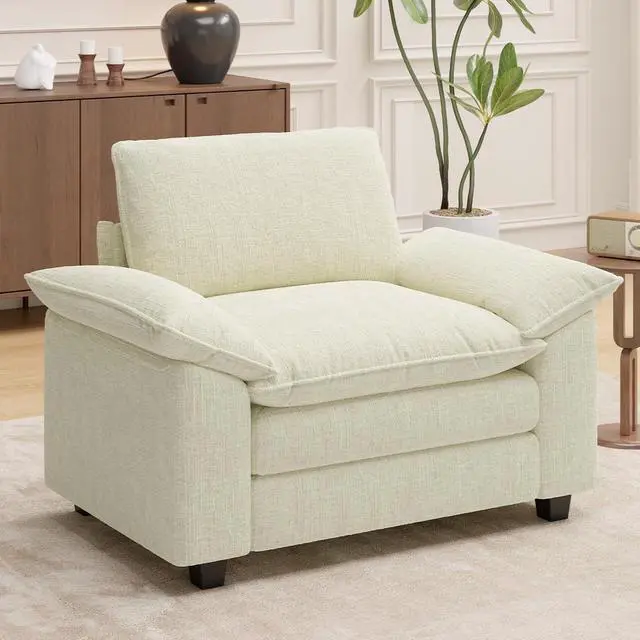 Main image of 49" Single Sofa Seat,Comfy Cloud Couch Sectional Sofa, Chenille Sleeper Deep Seat Sofas for Living Room,Bedroom and Apartment,Beige
