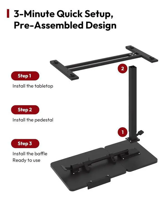 Alt view image 7 of 7 - Small Rolling Overbed Table Adjustable Height with Wheels, Mobile Laptop Desk with Tilting Desktop, Portable Computer Workstation for Home Office, Classroom, Bedside, Black